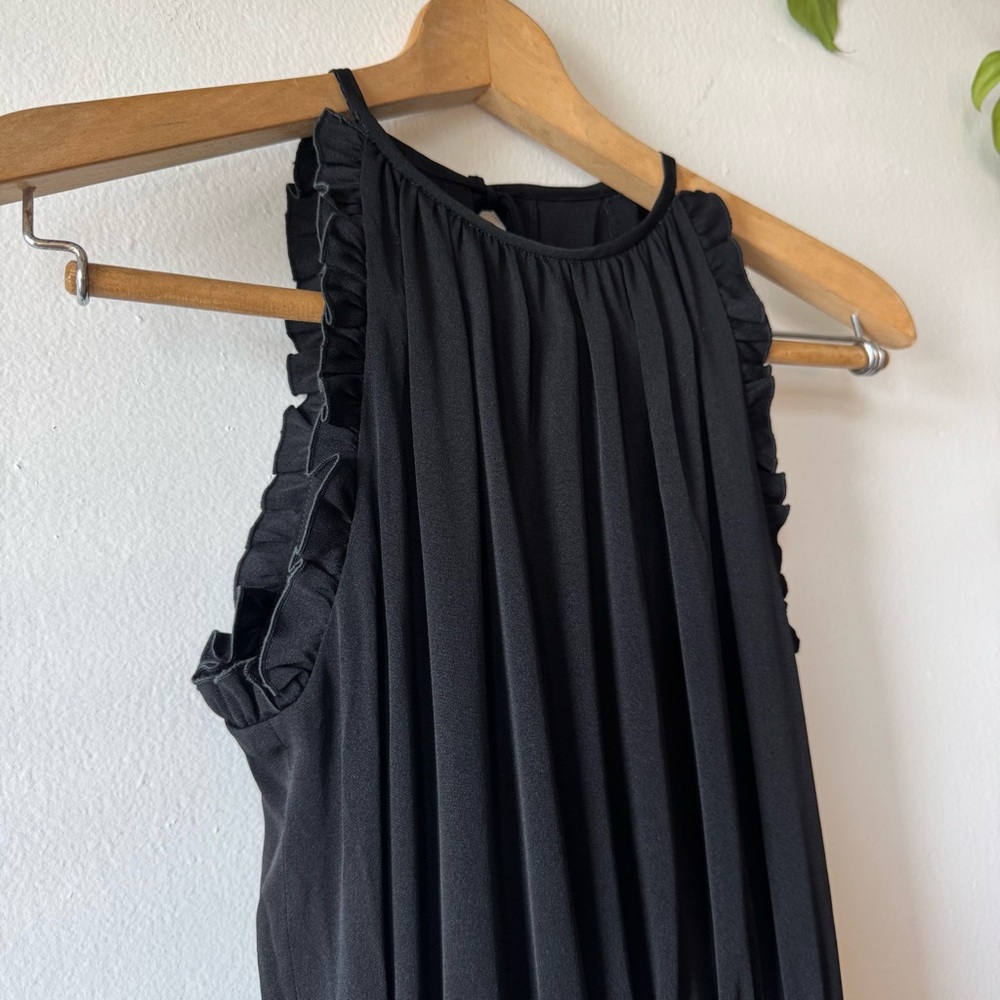 Saks Fifth Avenue Albert Capraro Black Midi Dress - Picture 3 of 11